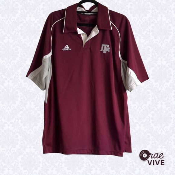 Texas A&M Aggies Adidas CLIMACOOL Performance Polo Shirt - Men's XL - Picture 1 of 4